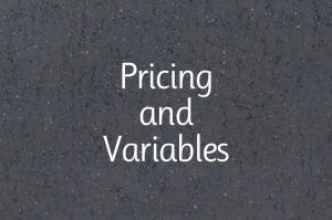 Pricing and Variables